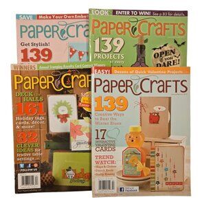 Lot Of 4 Paper Crafts Magazines  2011 2012 Issues  Holiday Seasonal Valentine